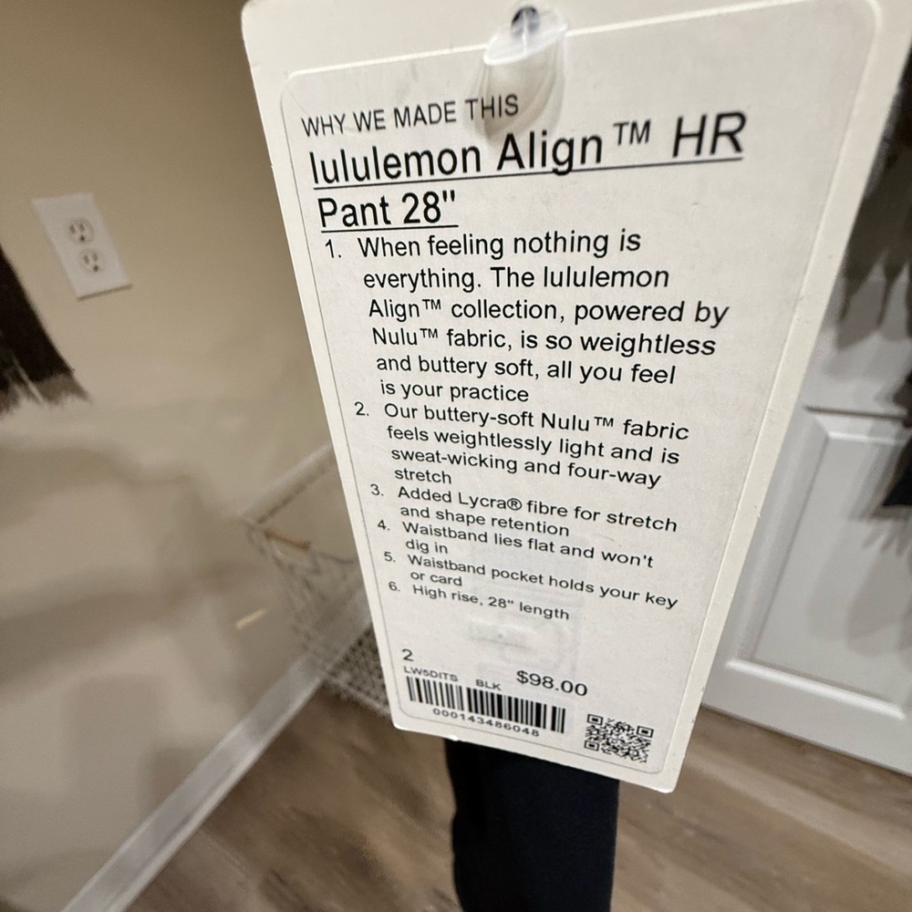 Lululemon Align Black High-Waisted Leggings 28 - Picture 3 of 4